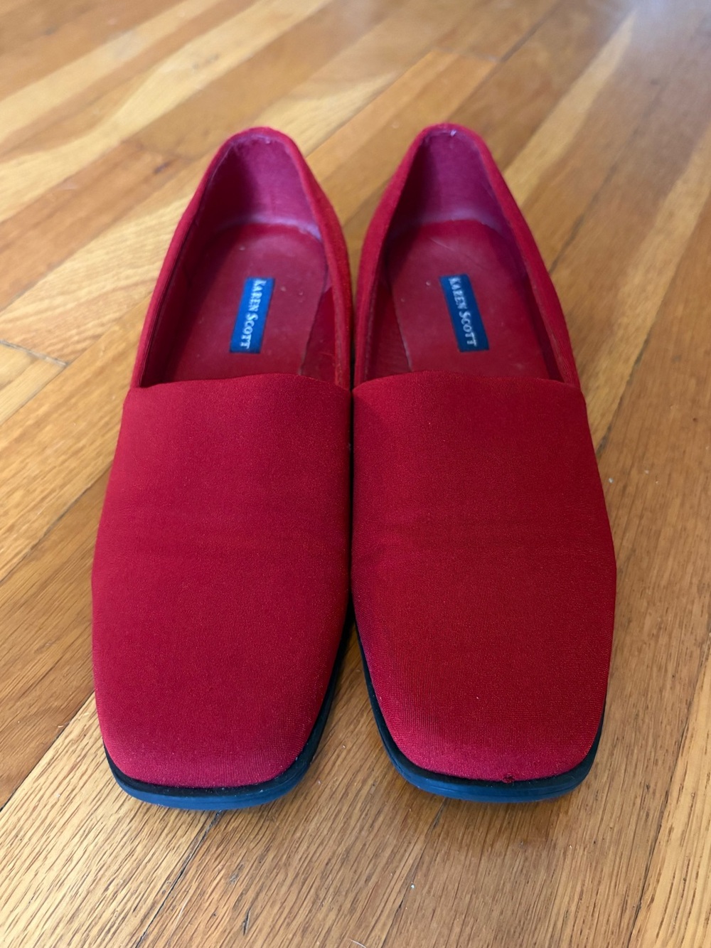Karen Scott Red Slip-On Loafers